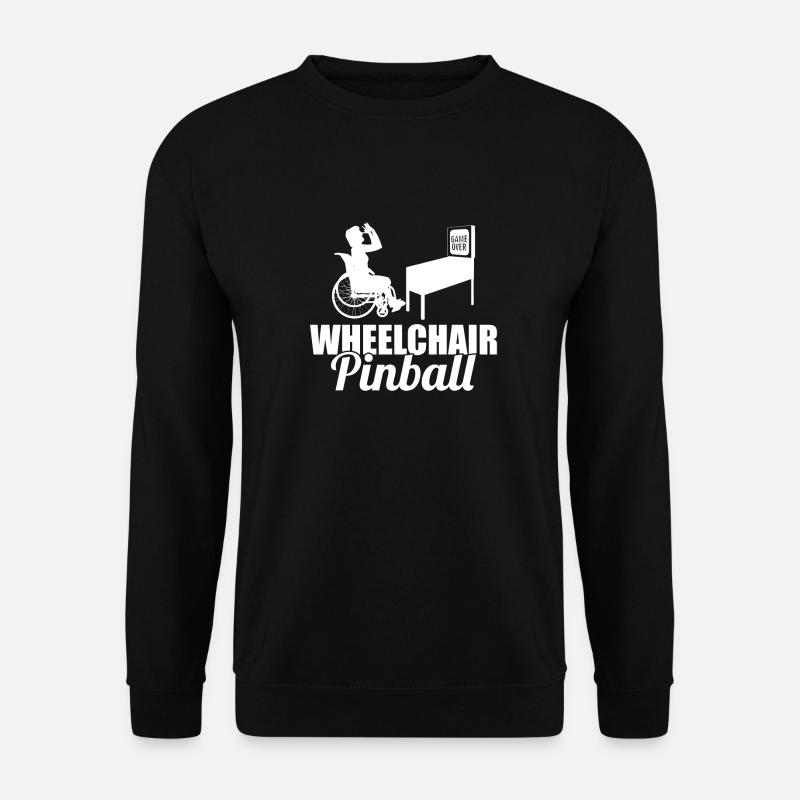 Pinball Rollstuhl - Unisex Pullover - Schwarz