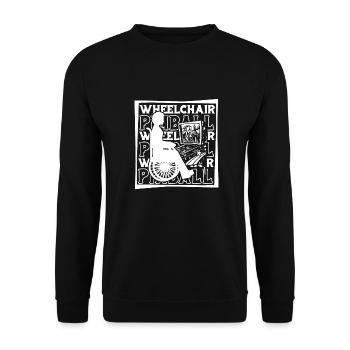 Pinball Rollstuhl - Unisex Pullover - Schwarz - Vorne - Alina (178cm) & Michal (187cm)