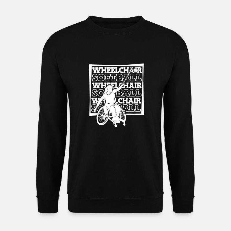 Softball Rollstuhl - Unisex Pullover - Schwarz
