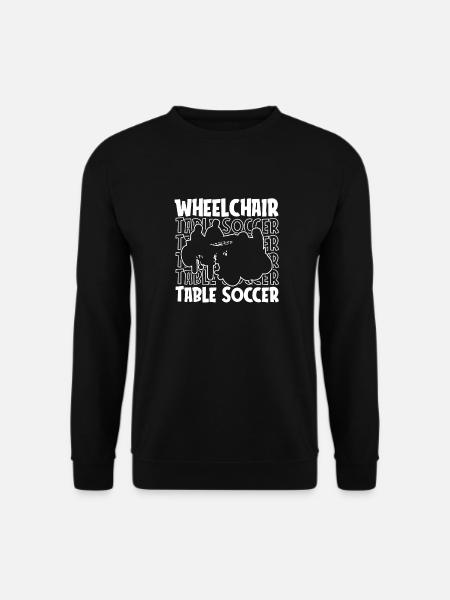 Tischfußball Kicker Rollstuhl - Unisex Pullover - Schwarz