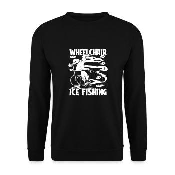 Pêche sur glace Fauteuil roulant de pêche sur glace - Sweat-shirt Unisexe - noir - Devant - Alina (178cm) & Michal (187cm)