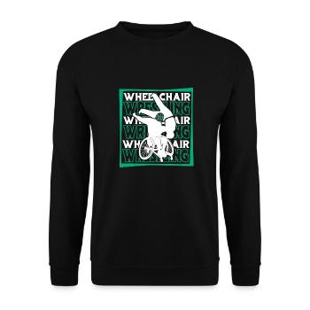 Wrestling Wrestler Rollstuhl - Unisex Pullover - Schwarz - Vorne - Alina (178cm) & Michal (187cm)