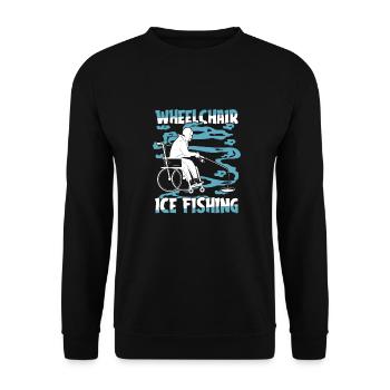 Pêche sur glace Fauteuil roulant de pêche sur glace - Sweat-shirt Unisexe - noir - Devant - Alina (178cm) & Michal (187cm)