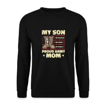 Mom Mother Son - Unisex Sweatshirt - black - Front - Alina (178cm) & Michal (187cm)