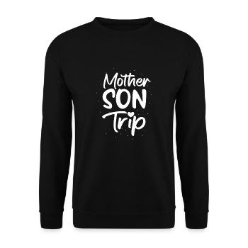 Maman Mutter Voyage Mère Fils - Sweat-shirt Unisexe - noir - Devant - Alina (178cm) & Michal (187cm)