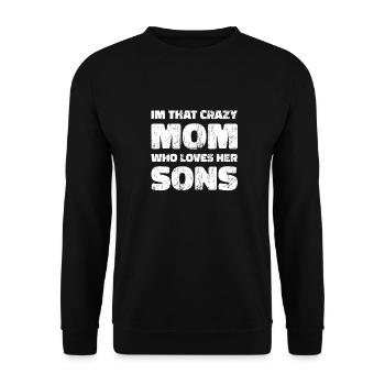 Mom Mother Son - Unisex Sweatshirt - black - Front - Alina (178cm) & Michal (187cm)