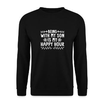 Mom Mother Son - Unisex Sweatshirt - black - Front - Alina (178cm) & Michal (187cm)