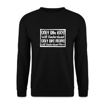 Mom Mutter 80er - Unisex Pullover - Schwarz - Vorne - Alina (178cm) & Michal (187cm)
