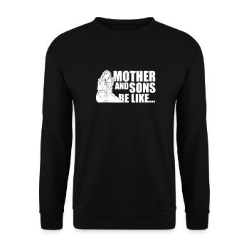 Mom Mutter Liebe - Unisex Pullover - Schwarz - Vorne - Alina (178cm) & Michal (187cm)