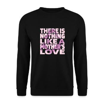 Mom Mutter Liebe - Unisex Pullover - Schwarz - Vorne - Alina (178cm) & Michal (187cm)