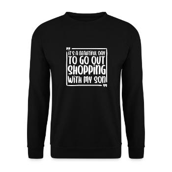 Mom Mother Son - Unisex Sweatshirt - black - Front - Alina (178cm) & Michal (187cm)