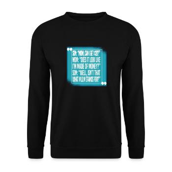 Maman Mère Drôle - Sweat-shirt Unisexe - noir - Devant - Alina (178cm) & Michal (187cm)