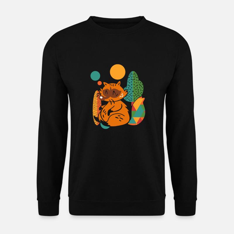 Waschbär Niedlich - Unisex Pullover - Schwarz