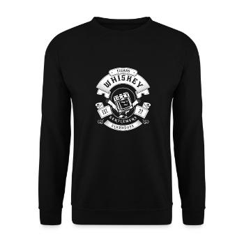Whisky Whiskey - Unisex Pullover - Schwarz - Vorne - Alina (178cm) & Michal (187cm)