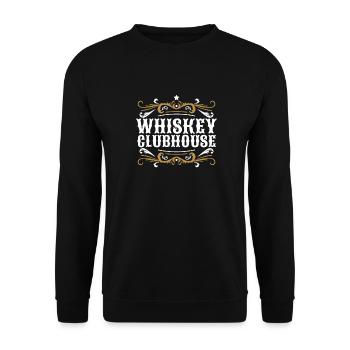 Whisky Whiskey Clubhaus - Unisex Pullover - Schwarz - Vorne - Alina (178cm) & Michal (187cm)