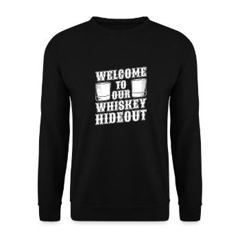 Whisky Whiskey - Unisex Pullover - Schwarz - Vorne - Alina (178cm) & Michal (187cm)