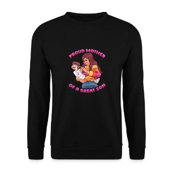 Mom Mother Son - Unisex Sweatshirt - black - Front - Alina (178cm) & Michal (187cm)
