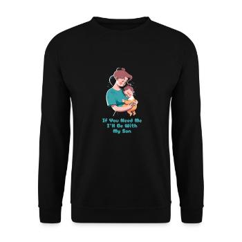 Mom Mother Son - Unisex Sweatshirt - black - Front - Alina (178cm) & Michal (187cm)