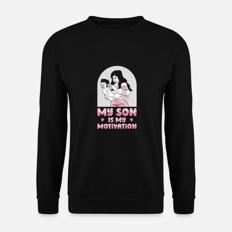 Mom Mutter Sohn - Unisex Pullover - Schwarz