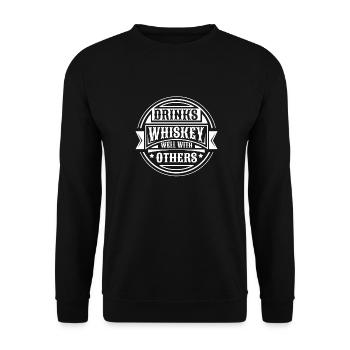 Whisky Whiskey - Sweat-shirt Unisexe - noir - Devant - Alina (178cm) & Michal (187cm)