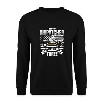 Centre d’opérations du centre de contrôle des appels d’urgence Drapeau américain - Sweat-shirt Unisexe - noir - Devant - Alina (178cm) & Michal (187cm)
