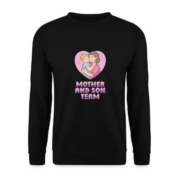 Maman Mère Fils - Sweat-shirt Unisexe - noir - Devant - Alina (178cm) & Michal (187cm)