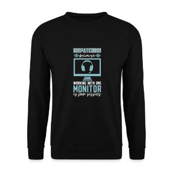 Emergency call control center operations center sarcastic - Unisex Sweatshirt - black - Front - Alina (178cm) & Michal (187cm)