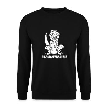 Emergency call control center operations center T Rex - Unisex Sweatshirt - black - Front - Alina (178cm) & Michal (187cm)