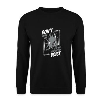 Emergency Call Control Center Operations Center Witzig - Unisex Sweatshirt - black - Front - Alina (178cm) & Michal (187cm)