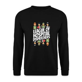 Emergency Call Control Center Operations Center Hospital - Unisex Sweatshirt - black - Front - Alina (178cm) & Michal (187cm)