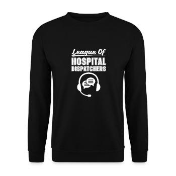 Ligue du centre de contrôle des appels d’urgence - Sweat-shirt Unisexe - noir - Devant - Alina (178cm) & Michal (187cm)