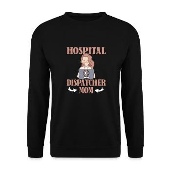 Emergency call control center operations center mother - Unisex Sweatshirt - black - Front - Alina (178cm) & Michal (187cm)