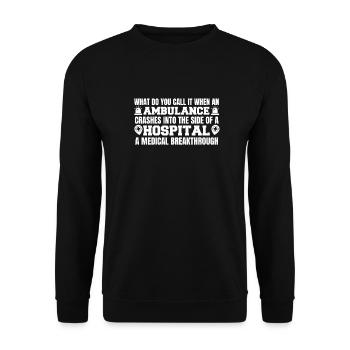 Emergency call control center operations center - Unisex Sweatshirt - black - Front - Alina (178cm) & Michal (187cm)