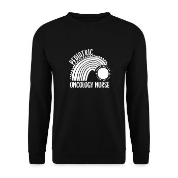 Nurse Pediatrics - Unisex Sweatshirt - black - Front - Alina (178cm) & Michal (187cm)