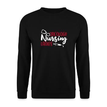 Infirmière Dame - Sweat-shirt Unisexe - noir - Devant - Alina (178cm) & Michal (187cm)