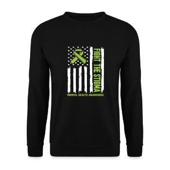 Psychologie Psychologue Combattre la stigmatisation - Sweat-shirt Unisexe - noir - Devant - Alina (178cm) & Michal (187cm)