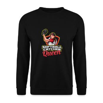 Softball - Unisex Pullover - Schwarz - Vorne - Alina (178cm) & Michal (187cm)