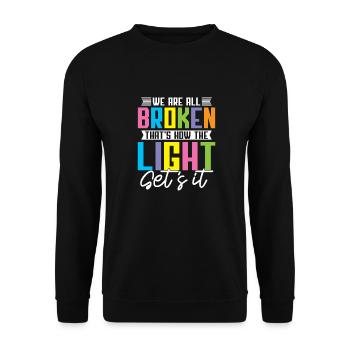Psychology Psychologist Bunt - Unisex Sweatshirt - black - Front - Alina (178cm) & Michal (187cm)