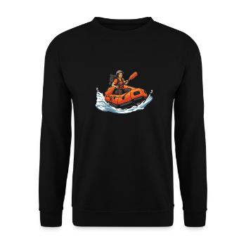 Rafting - Unisex Sweatshirt - black - Front - Alina (178cm) & Michal (187cm)