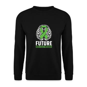 Psychology Psychologist Loop - Unisex Sweatshirt - black - Front - Alina (178cm) & Michal (187cm)