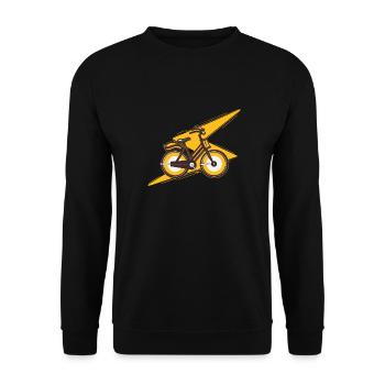 E Bike Electric Bike - Unisex Sweatshirt - black - Front - Alina (178cm) & Michal (187cm)
