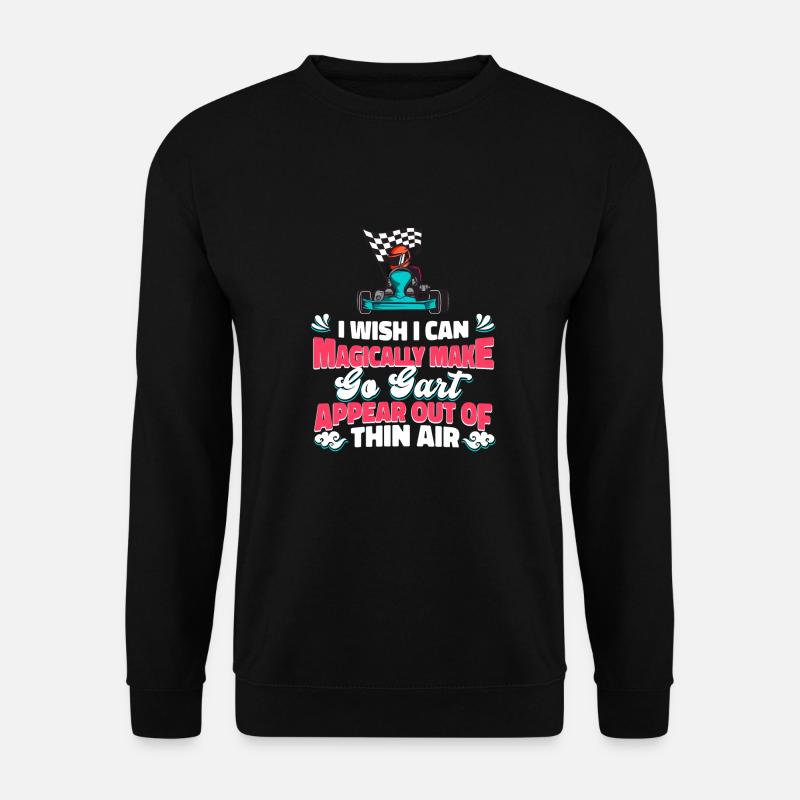 Go Kart Kartfahren Kartfahrer - Unisex Pullover - Schwarz