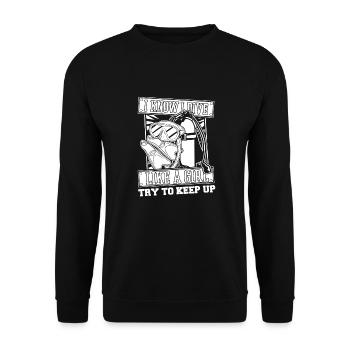 Tauchen Taucher - Unisex Pullover - Schwarz - Vorne - Alina (178cm) & Michal (187cm)