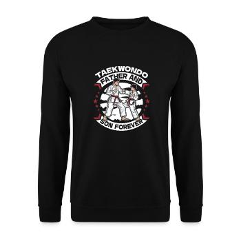 Taekwondo Vater Taekwondo Vater - Unisex Pullover - Schwarz - Vorne - Alina (178cm) & Michal (187cm)
