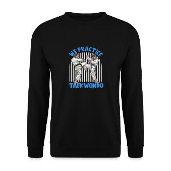 Taekwondo Cool Taekwondo Father - Unisex Sweatshirt - black - Front - Alina (178cm) & Michal (187cm)