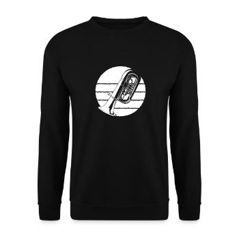 Fanfare procession tuba - Unisex Sweatshirt - black - Front - Alina (178cm) & Michal (187cm)