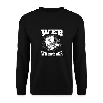 Web Entwickler Webdeveloper Witzig - Unisex Pullover - Schwarz - Vorne - Alina (178cm) & Michal (187cm)