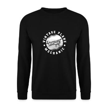 Mécanicien d’avion - Sweat-shirt Unisexe - noir - Devant - Alina (178cm) & Michal (187cm)