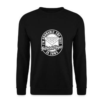Billard - Unisex Pullover - Schwarz - Vorne - Alina (178cm) & Michal (187cm)