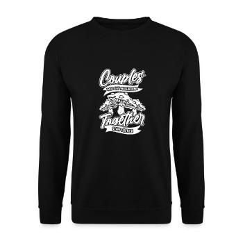 Pilzsammler Pilze - Unisex Pullover - Schwarz - Vorne - Alina (178cm) & Michal (187cm)